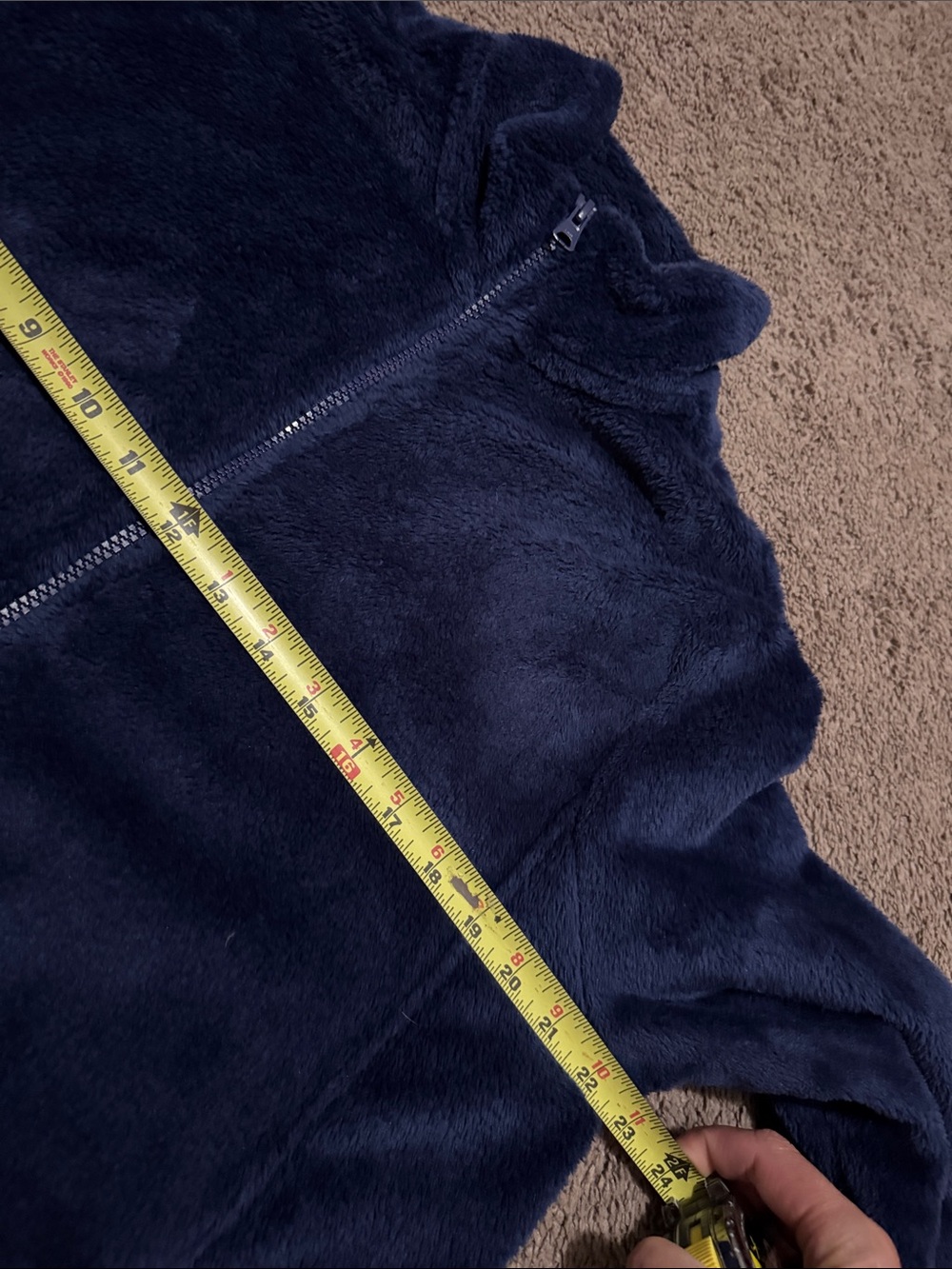 Wmns LANDS END Plush FullZip-Sz XL Petite-Navy-Pockets-EUC - Picture 12 of 15